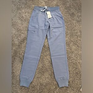 FIGS ZAMORA JOGGER SCRUB PANTS VAPOR BLUE SPACE DYE NEW WITH TAGS